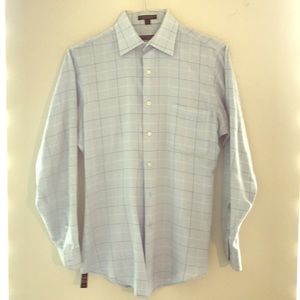 Geoffrey Beene light blue fitted dress shirt